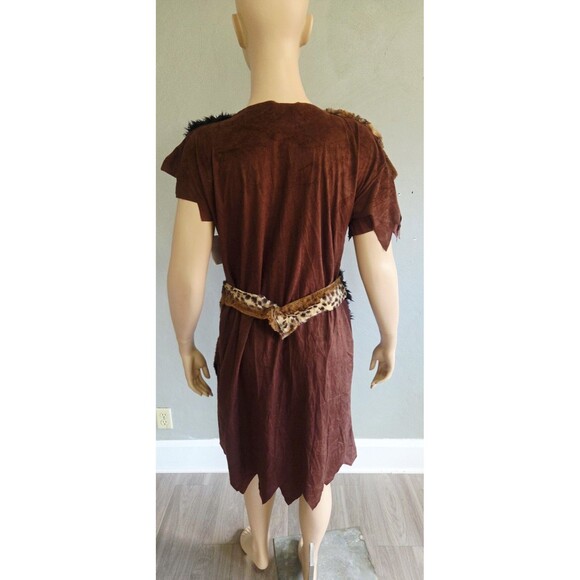 Caveman Costume Unisex Adult OS Halloween Outfit Faux Fur Rubies Club Tags Kmart - Picture 7 of 16